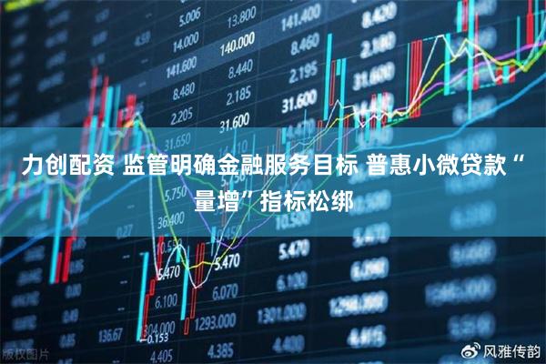 力创配资 监管明确金融服务目标 普惠小微贷款“量增”指标松绑